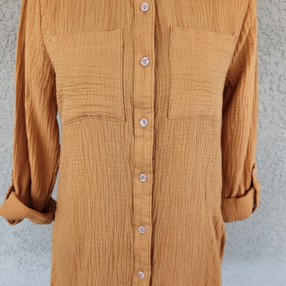 NWT Mustard Yellow  Button Down Shirt